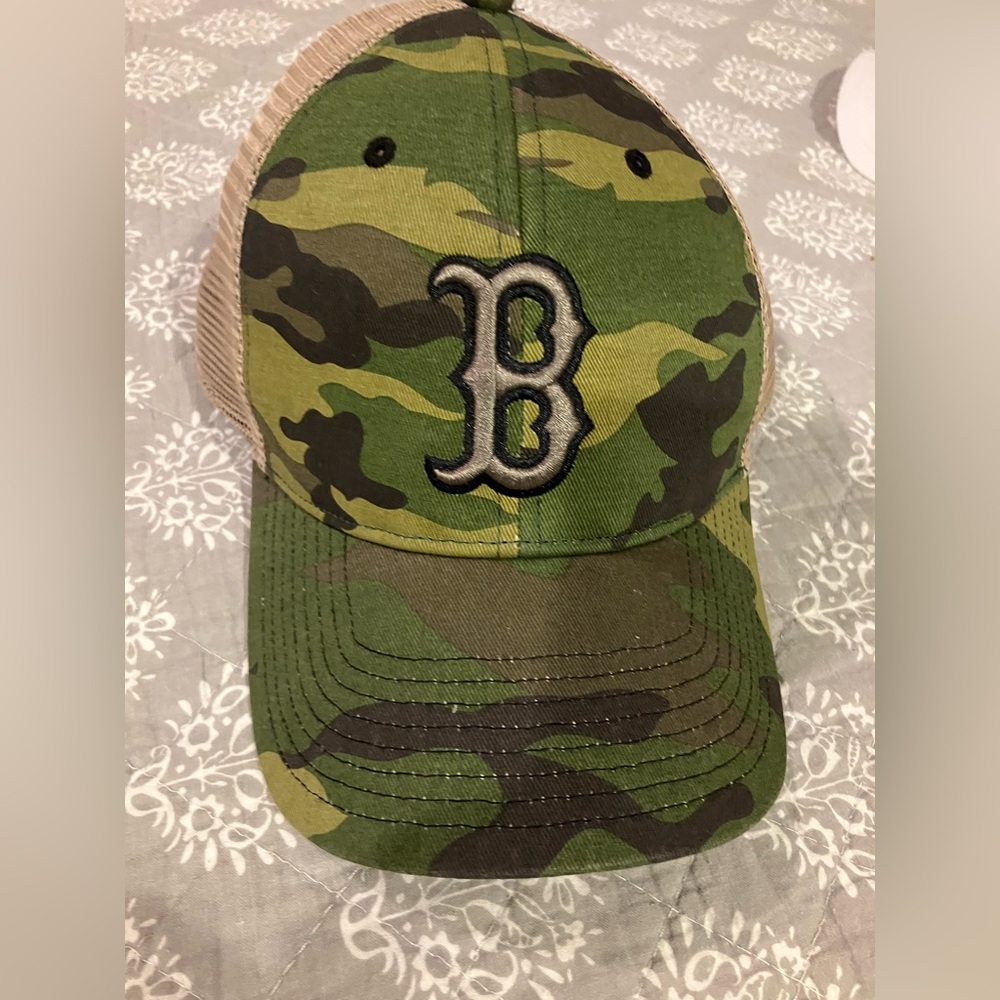 Boston Red Sox camo trucker cap